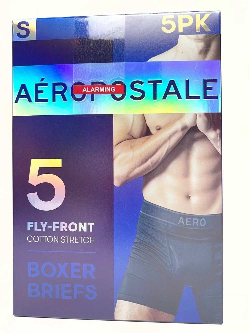 Aeropostale 5 Pair Cotton Blend Stretch Boxer Briefs Men’s Sz S Waist 28-30